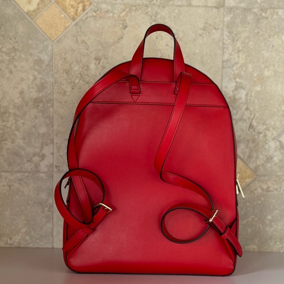 Michael Kors Jaycee Large Backpack Bright Red - Picture 8 of 14